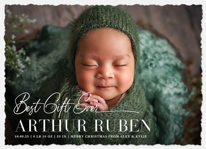 Best Gift Ever Christmas Birth Announcements