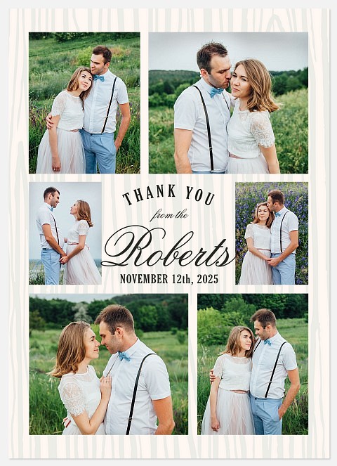 Rustic Memories Wedding Thank You Cards