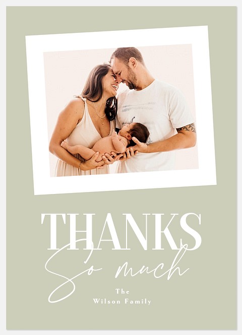 Bold Frame Thank You Cards for Babies
