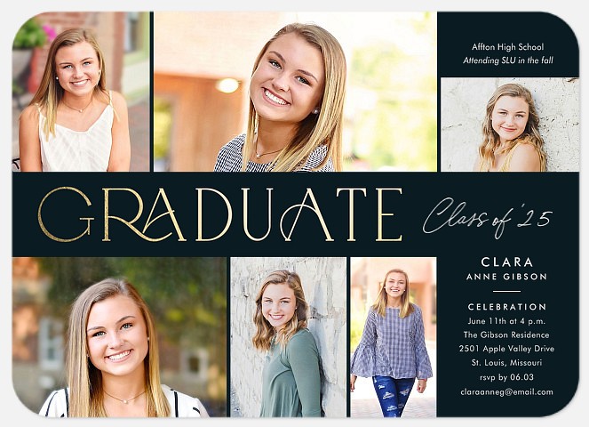 Deco Style Graduation Cards