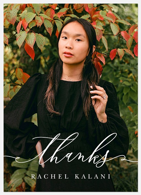 Soft Type Thanks Graduation Thank You Cards