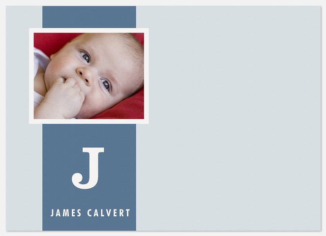 Blue Puzzle Pieces Thank You Cards for Babies