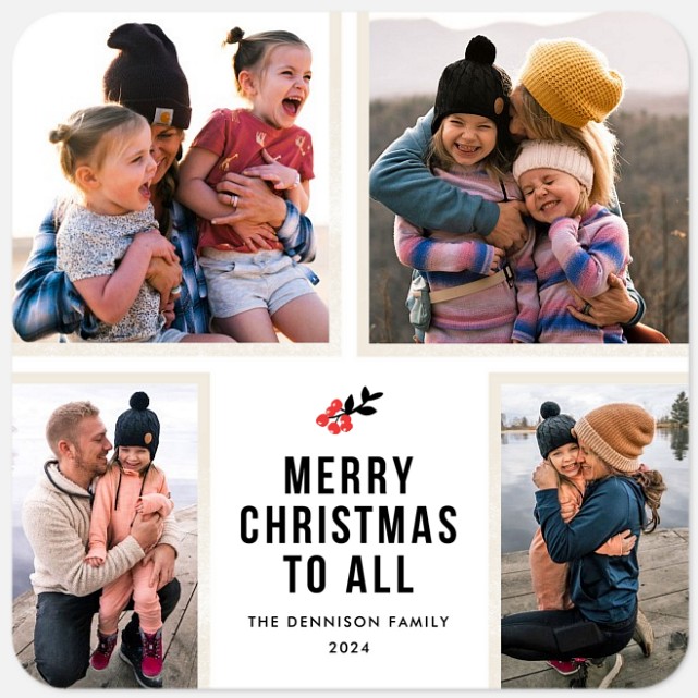 Glistening Snapshots Holiday Photo Cards