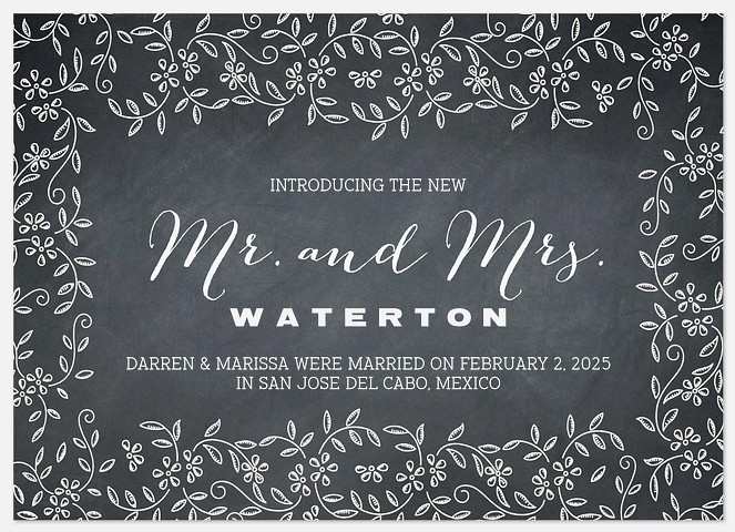 Very Vines Wedding Announcements