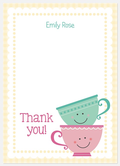 Cream & Sugar Thank You Cards for Kids