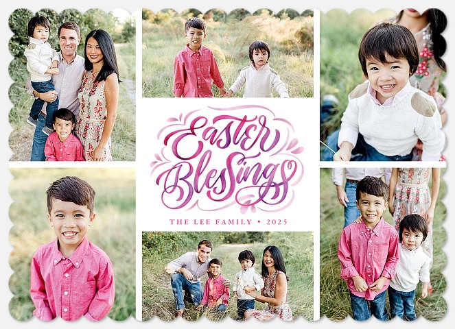 Watercolor Blessings Easter Photo Cards