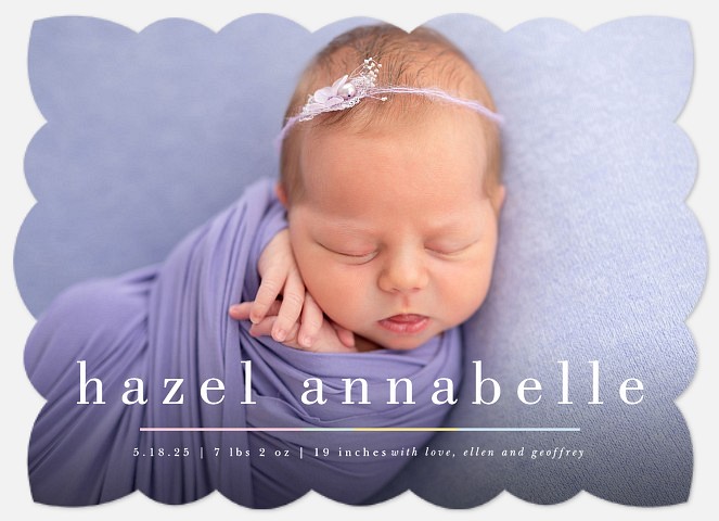 Modern Rainbow Baby Birth Announcements