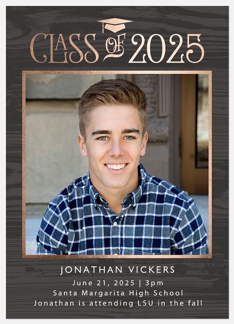 Rustic Glamour Graduation Cards