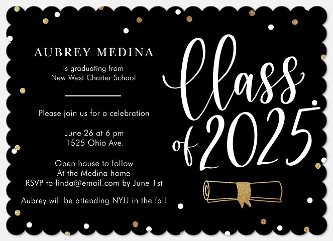 Confetti Commencement Graduation Cards