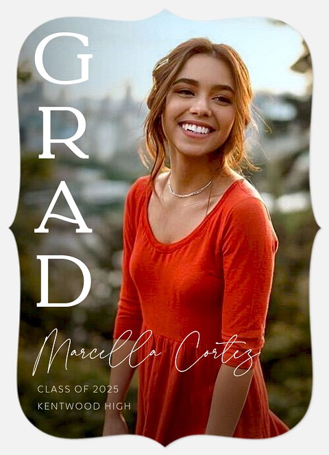 Vertical Overlay Graduation Cards