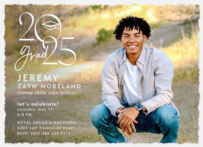 Purely Text Graduation Invitations