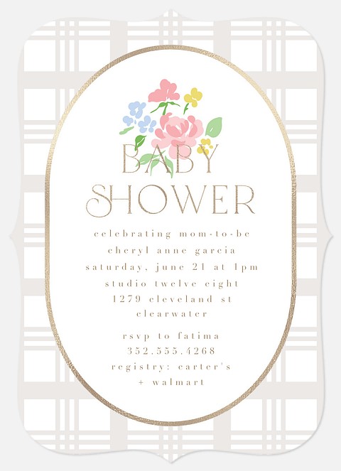 Delicate Blooms Baby Shower Invitations