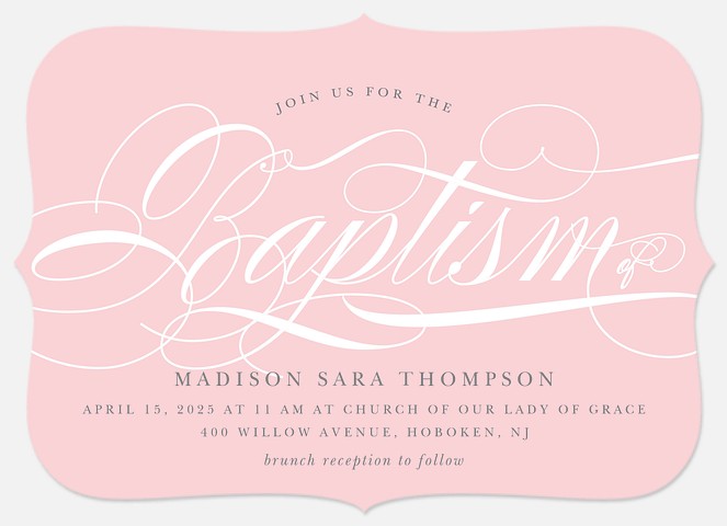 Sweetly Scripted Baptism Christening Invitations