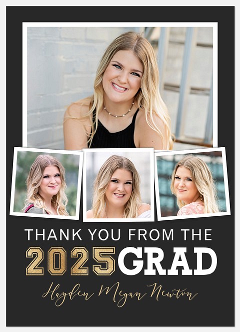 Grad Tassel Collage Thank You Cards 