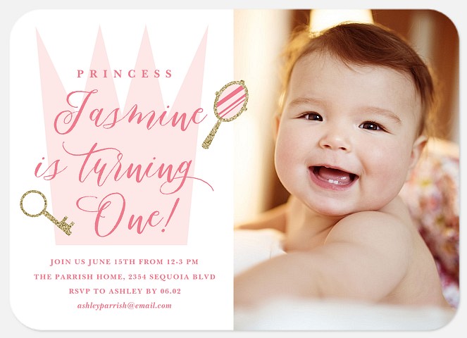 Royal Crown Kids' Birthday Invitations