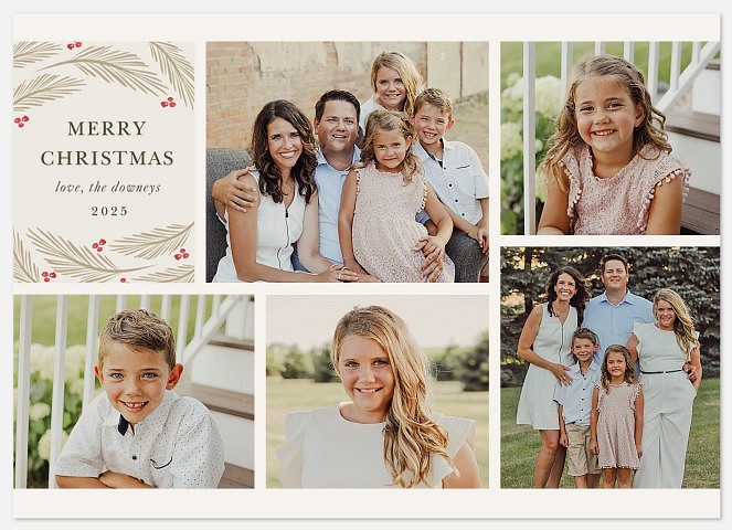 Winter Wreath Photo Christmas Cards
