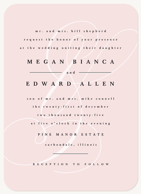 Elegant Flourishes Wedding Invitations