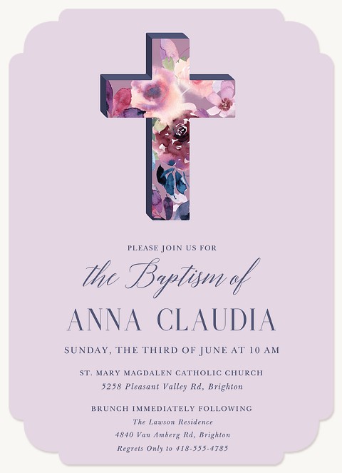 Divine Blooms Baptisms & Christening Invitations