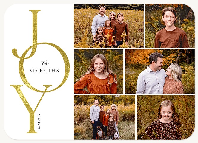 Sparkling Collage Personalized Holiday Cards