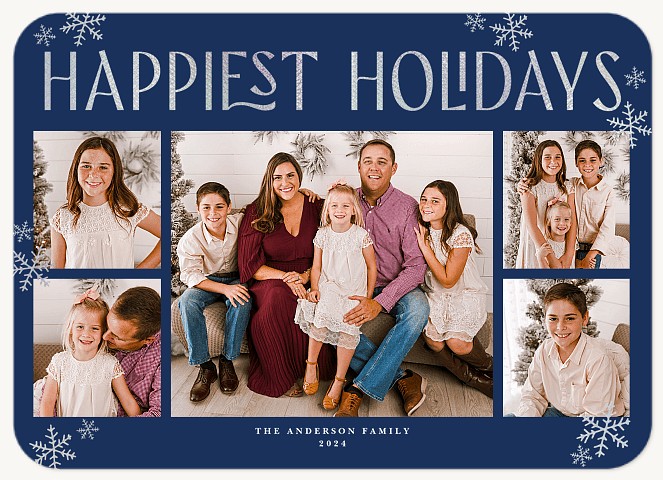 Snowy Sentiment Personalized Holiday Cards