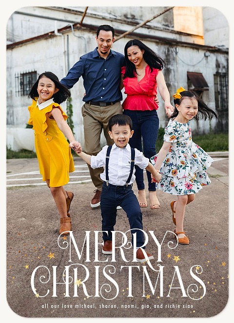 Starry Letters Personalized Holiday Cards