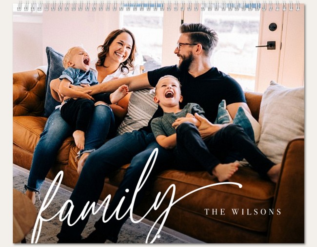 Scripted Family Calendar Custom Photo Calendars