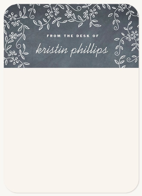 Chalkboard Laurel  Stationery For Adults