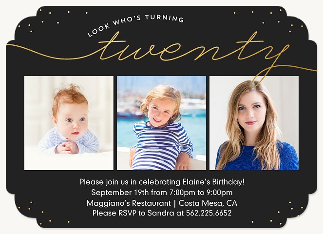 Passing Time Adult Birthday Party Invitations