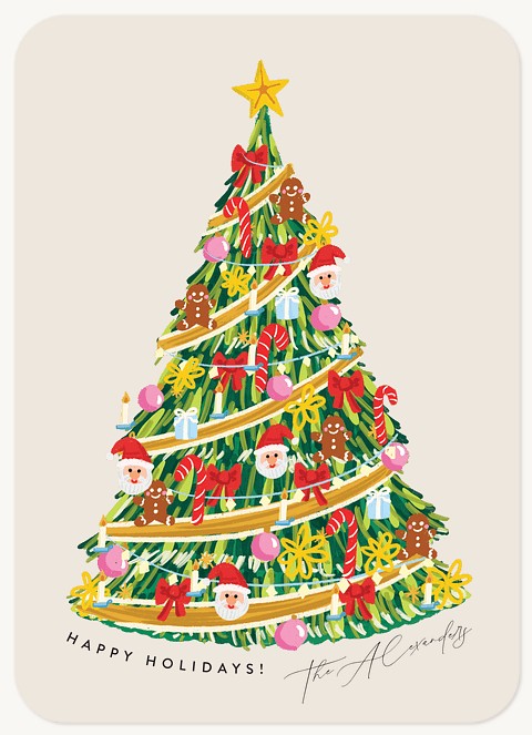 Festive Fun Tree Personalized Holiday Cards