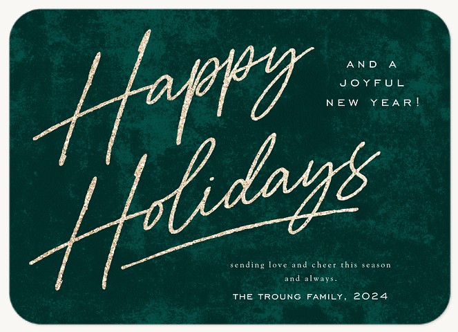 Shimmering Tidings Personalized Holiday Cards