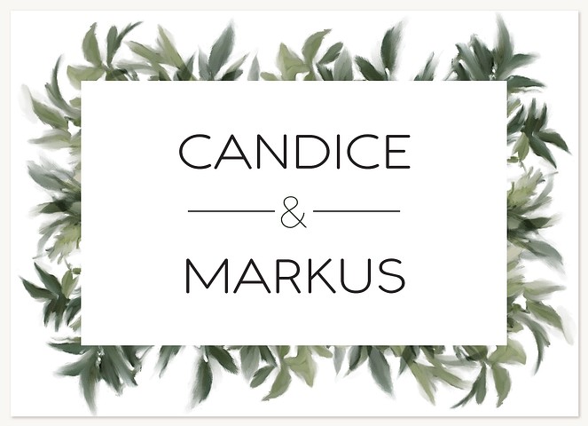 Brushed Foliage Thank You Cards 