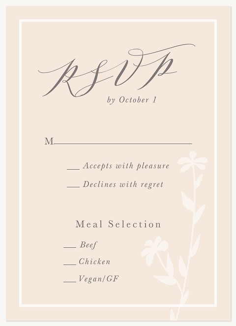 Blossoming Union Wedding RSVP Cards