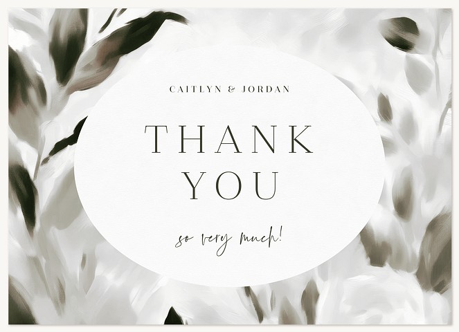 Moody Floral Thank You Cards 