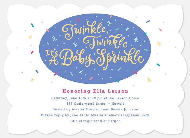 Twinkles & Sprinkles Baby Shower Invitations