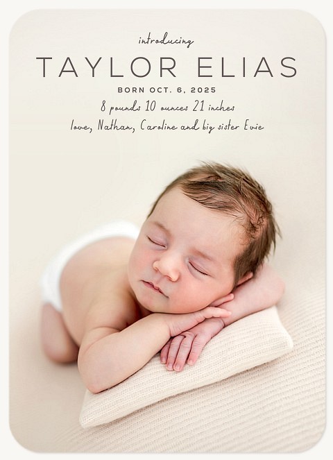 New Introduction Baby Announcements