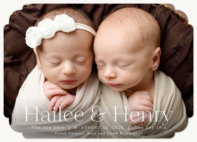 Twinning Twin Birth Announcements