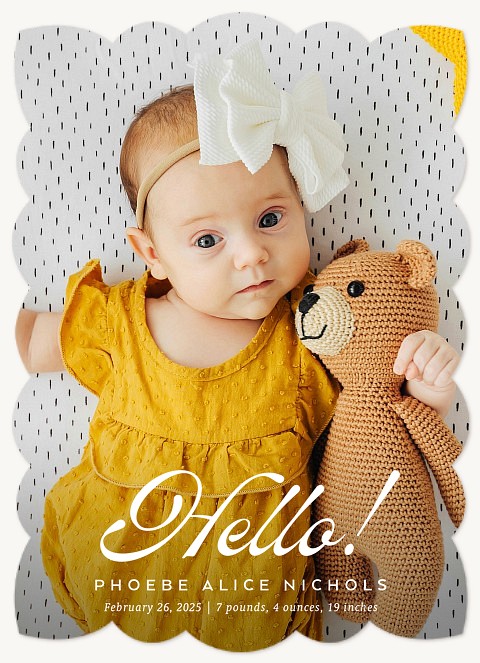 Retro Hello Baby Announcements