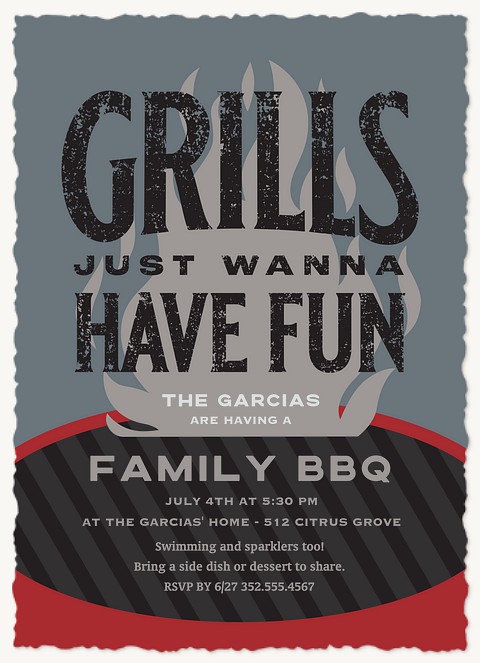 BBQ Bash Summer Party Invitations
