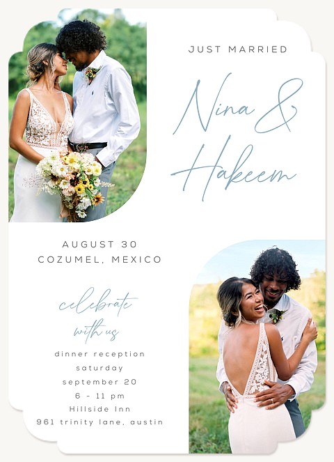 Arched Duo Wedding Announcements