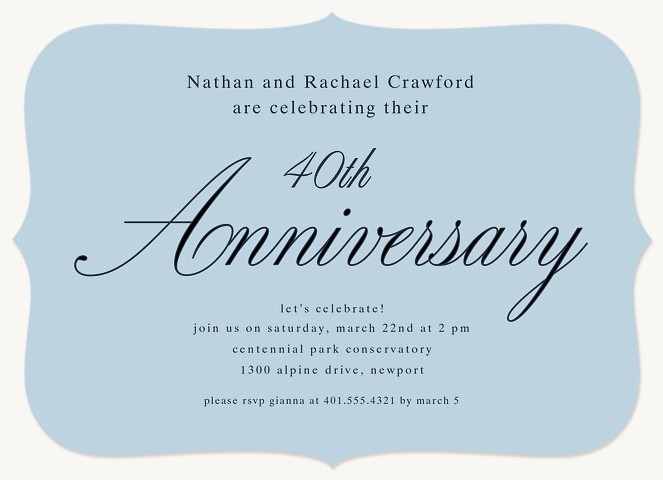Inviting Elegance Wedding Anniversary Invitations