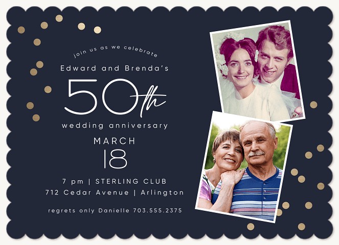 Milestones & Memories Wedding Anniversary Invitations