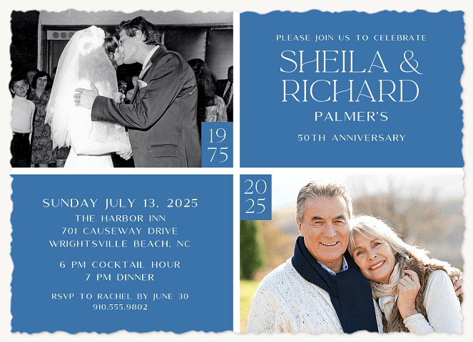 Year to Year Wedding Anniversary Invitations