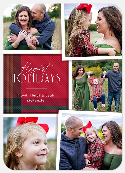 Overlapping Collage Holiday Photo Cards