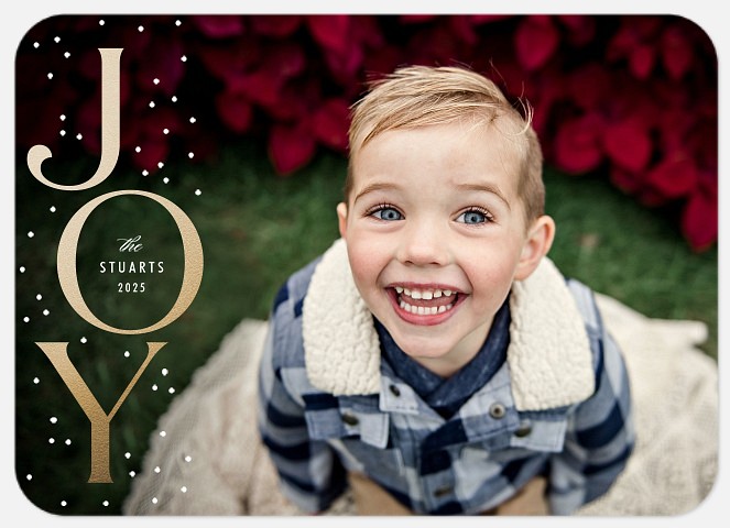 Snowy Joy Holiday Photo Cards