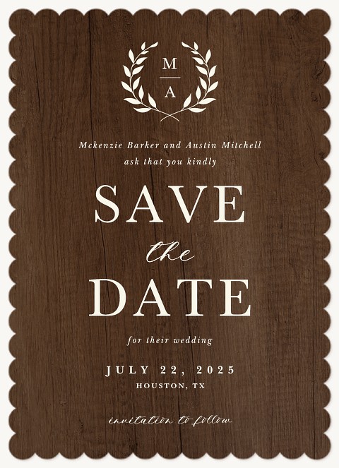 Rustic Elegance Save the Date Cards