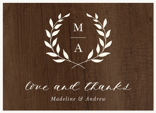 Rustic Laurels Thank You Cards 