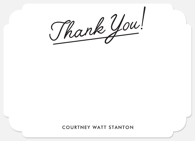 Varsity Script Thank You Cards for Kids