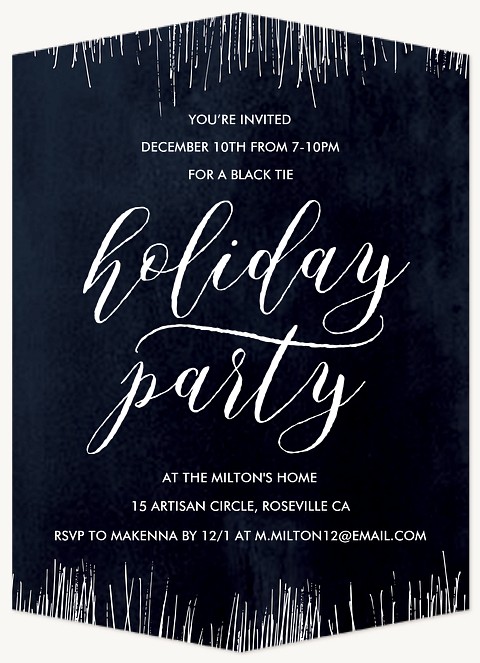Sparkling Tinsel Holiday Party Invitations