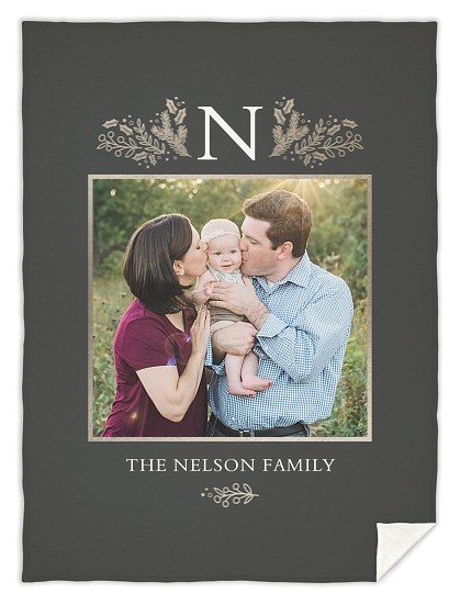 Monogram Elegance Custom Free Blankets