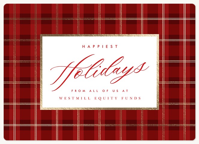 Tartan Tidings Holiday & Christmas Magnet Cards